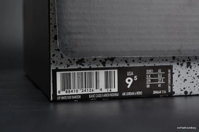 Air white Maroon 384664-116 Retro Jordan 6 1203